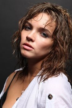 Секси Наталья Земцова в мокрой рубашке фото #12