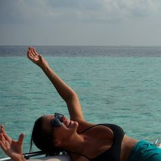 Беременная Елена Темникова в бикини на Мальдивах фото #2