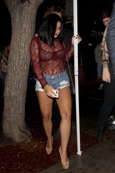 Шикарная Ариэль Уинтер в прозрачном наряде на вечеринке в Западном Голливуде фото #9