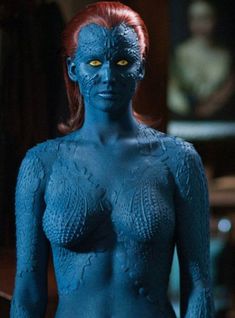 Грим на теле Дженнифер Лоуренс в фильме «Люди Икс: Первый класс» фото #3