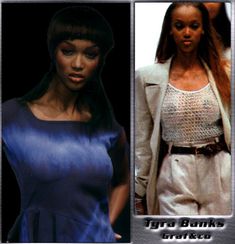 Засветы голой груди Тайры Бэнкс на подиуме фото #7