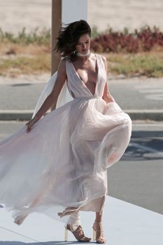 Голый засвет Алессандры Амбросио на съемках в Малибу фото #2