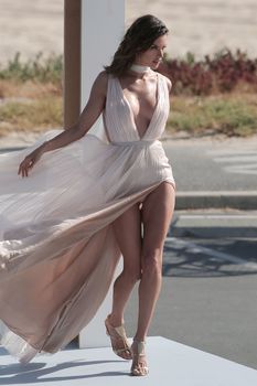 Голый засвет Алессандры Амбросио на съемках в Малибу фото #7