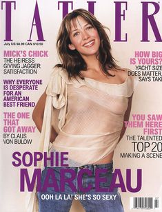 Софи Марсо показала соски в журнале Tatler фото #1