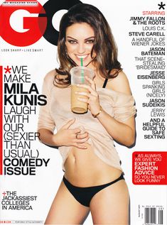 Мила Кунис в трусиках для журнала GQ фото #1