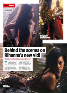 Раздетая Рианна в журнале Nuts фото #1