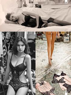 Красивая Эмили Ратаковски в сексуальном белье для журнала Manic фото #3